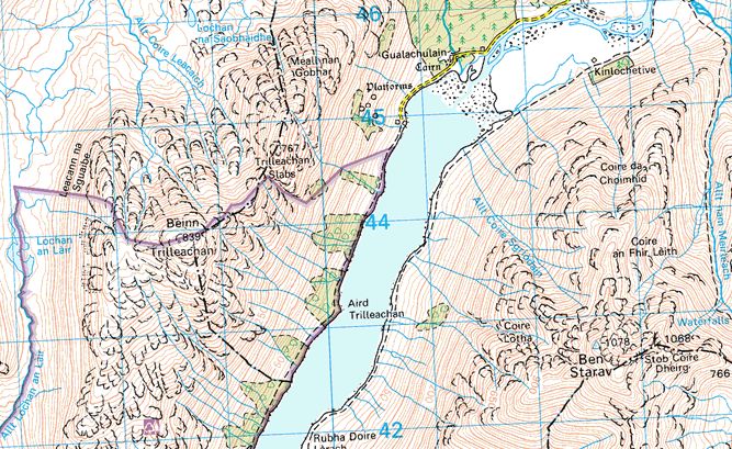 Map of Beinn Trilleachan