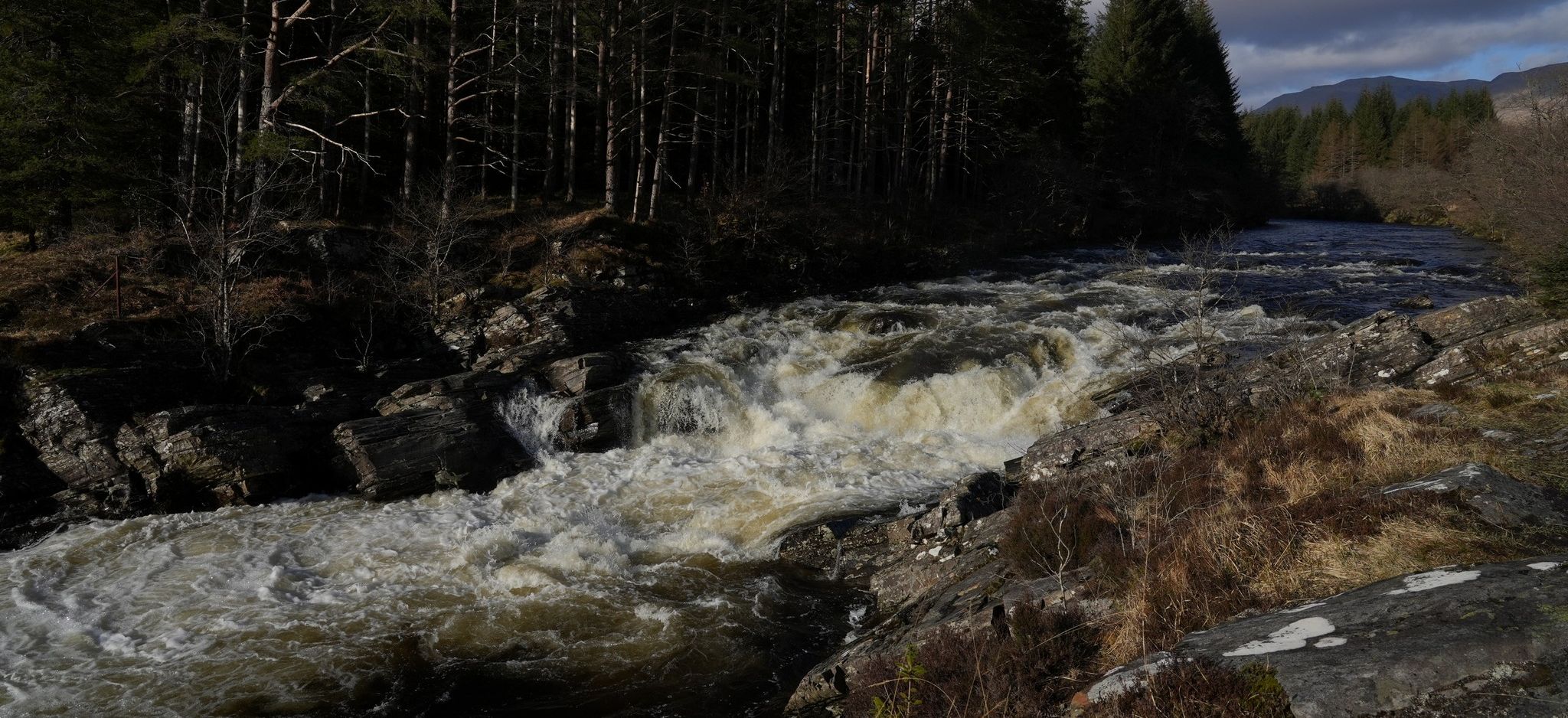 Falls on River Orchy in Glen Orchy off Glencoe