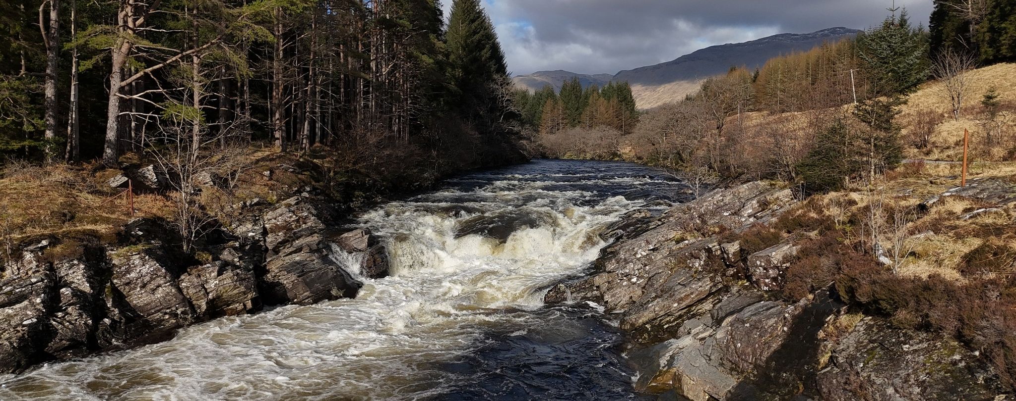 Falls on River Orchy in Glen Orchy off Glencoe