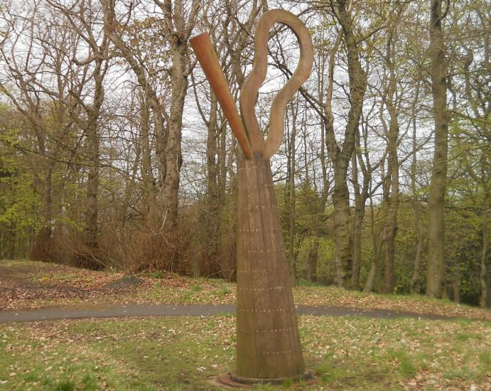 "Cloud" monument of the Tait Tower on Ibrox Hill in Bellahouston Park