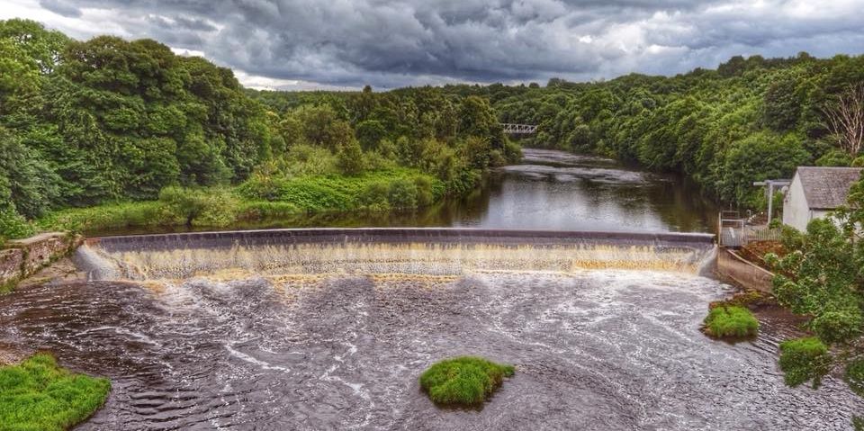 Weir on the River Clyde from the David Livingstone Memorial Bridge