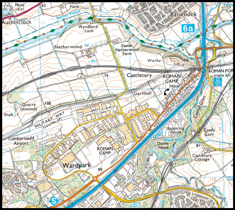 Map of route to Cumbernauld