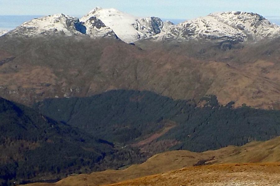 Arrochar Alps ( Ben Arthur, Beinn Ime, Beinn Narnain ) from Beinn Lochain