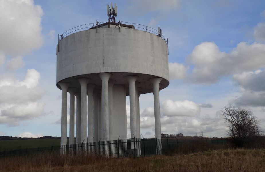 Water Tower above Cleddans Burn trail