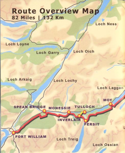 Walking Scotland from End to End - East Highland Way Map