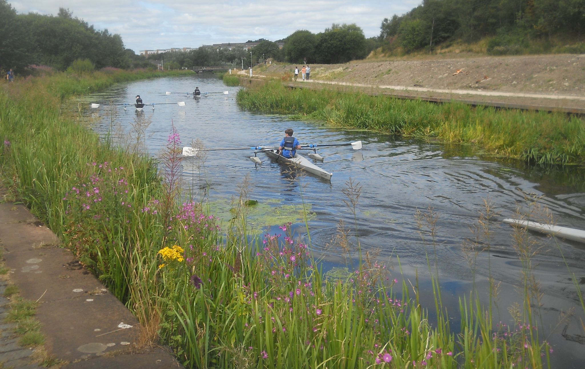 Claypits Nature & Wildlife Reserve across the Forth and Clyde Canal