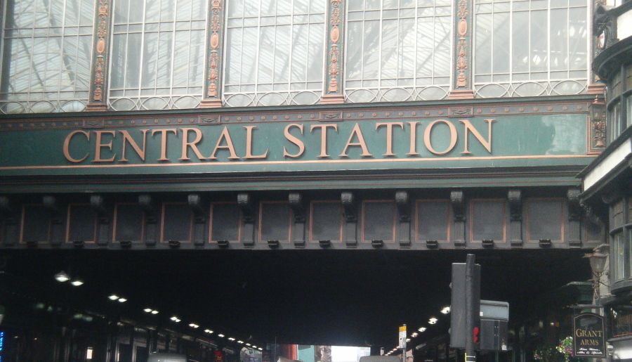 Central Station Railway Bridge across Argylle Street - "The Hielenman's Umbrella " in Glasgow