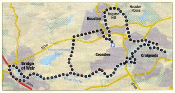 Route Map of River Gryffe Walk