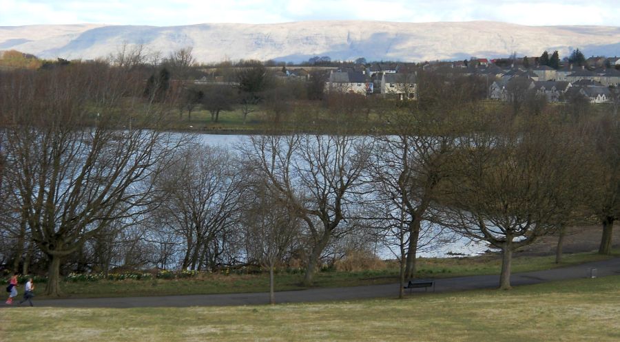 Campsie Fells from Hogganfield Loch