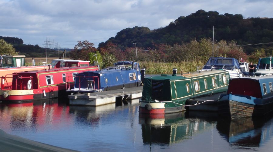 Croy Hill from Auchinstarry Basin on Forth and Clyde Canal at Kilsyth