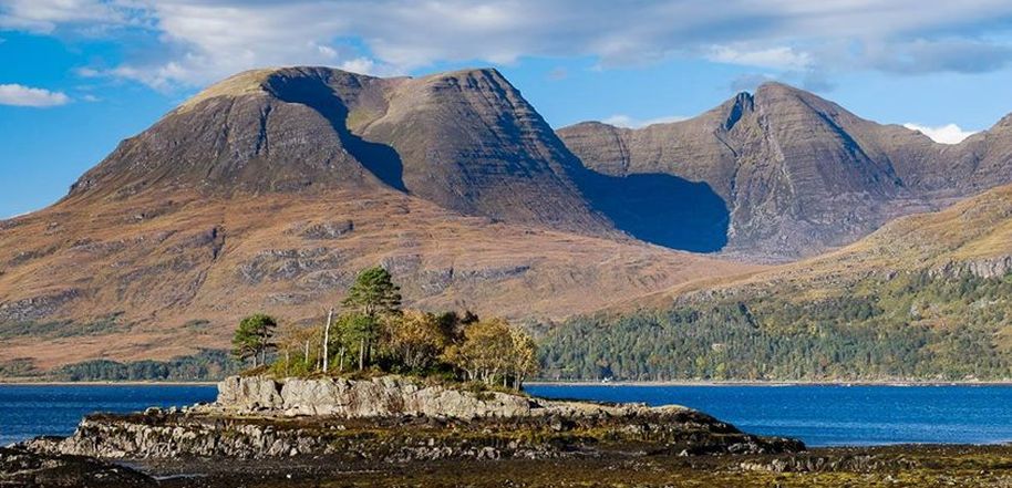 Beinn Alligin across Loch Torridon in NW Highlands of Scotland