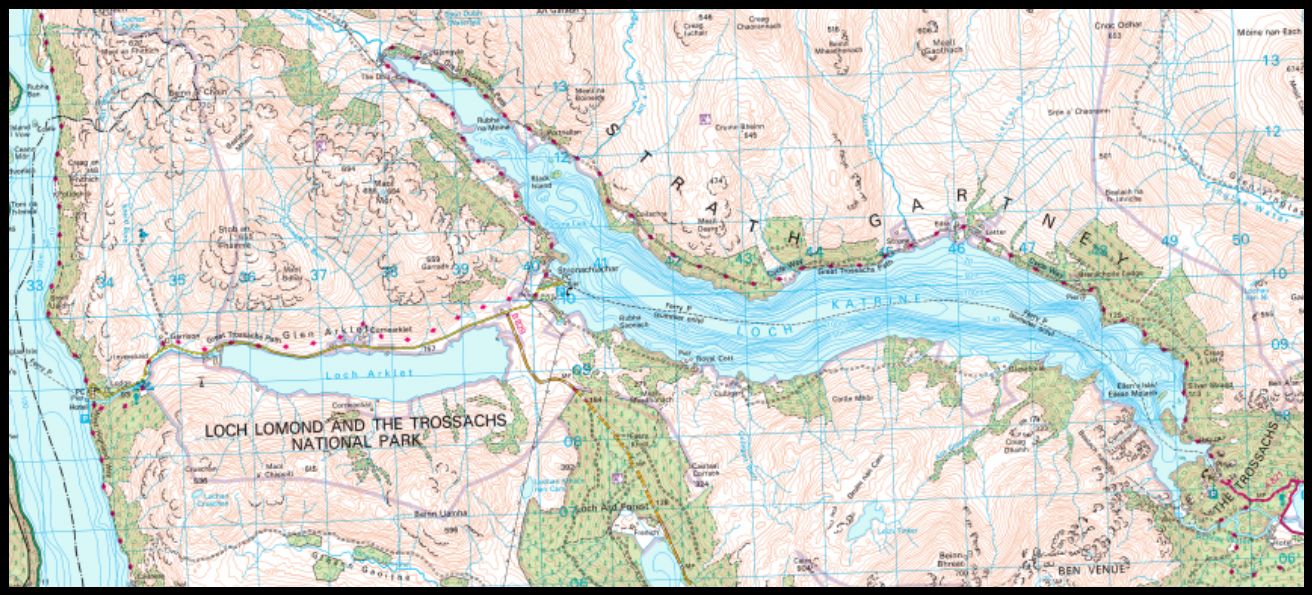 Map of Loch Katrine
