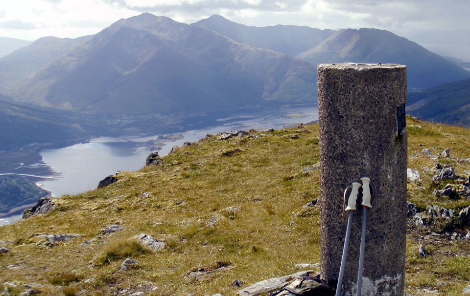 Beinn a' Bheithir above Ballachulish and Loch Leven from trig point on Mam na Gualainn