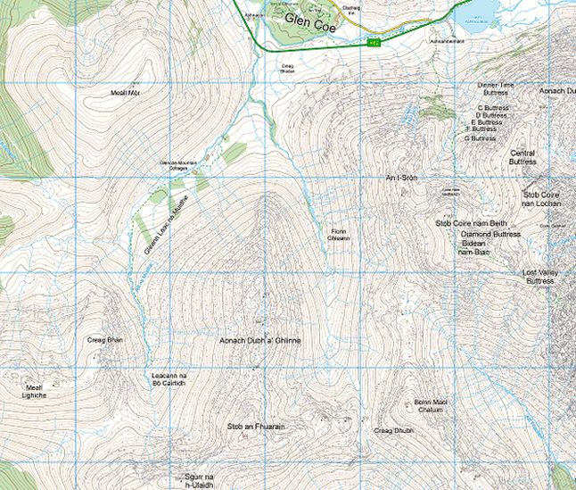 Map of Meall Ligiche