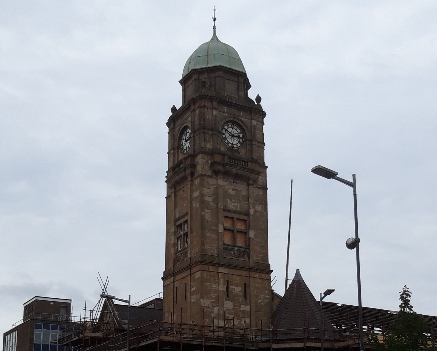 Clock Tower on Town Hall in Motherwell