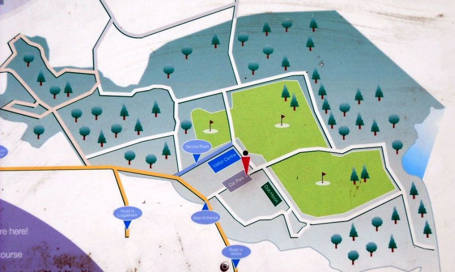 Map of Palacerigg Country Park in North Lanarkshire in Central Scotland