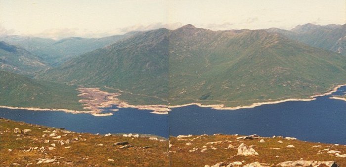 Loch Quoich and Sgurr A'Mhaoraich from Gairich in Knoydart