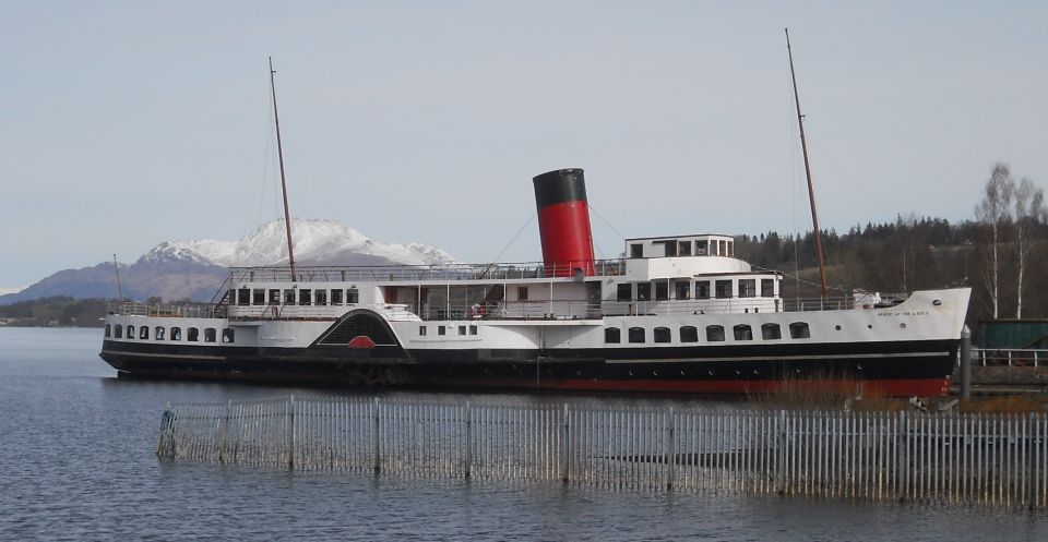 "Maid of the Loch" paddle steamer on Loch Lomond at Balloch