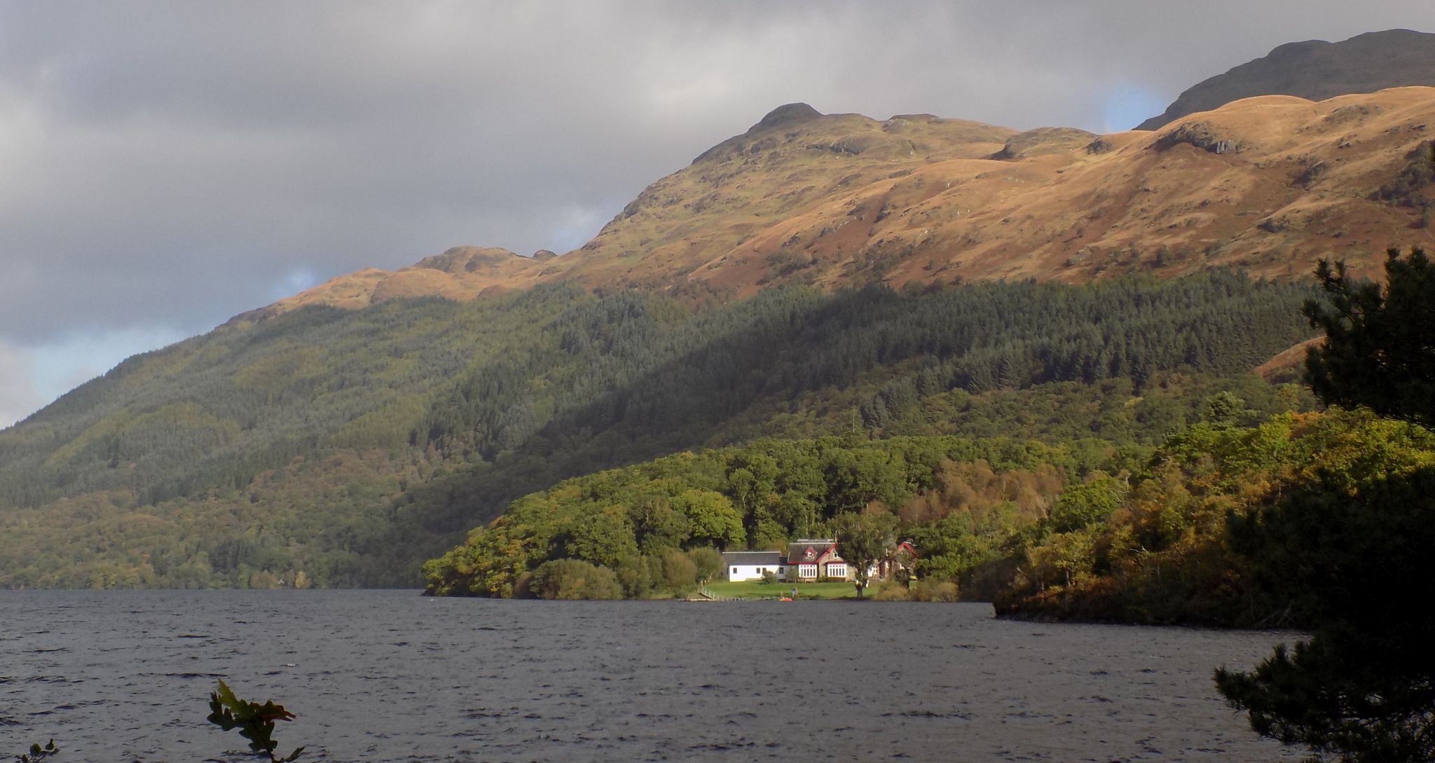 Ben Lomond above Loch Lomond from Rowerdennan