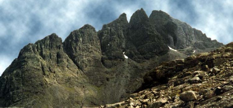 Pinnacle Ridge on Sgurr nan Gillean in the Cuillin Hills of the Isle of Skye in NW Scotland
