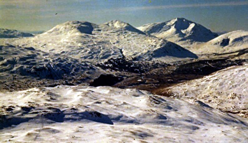 Ben Oss, Beinn Dubhchraig and Ben Lui from Ben Challum