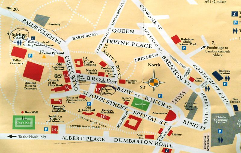 Map of the Old Town of Stirling