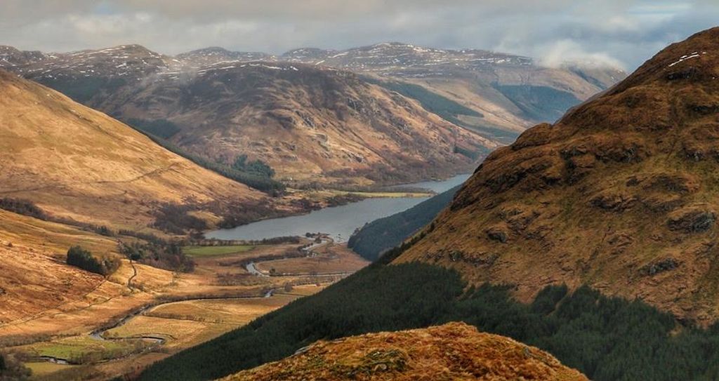 Inverlochlarig and Loch Voil on ascent of Stob a'Choin