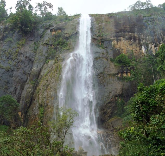 Diyaluma Falls in the Hill Country of Sri Lanka