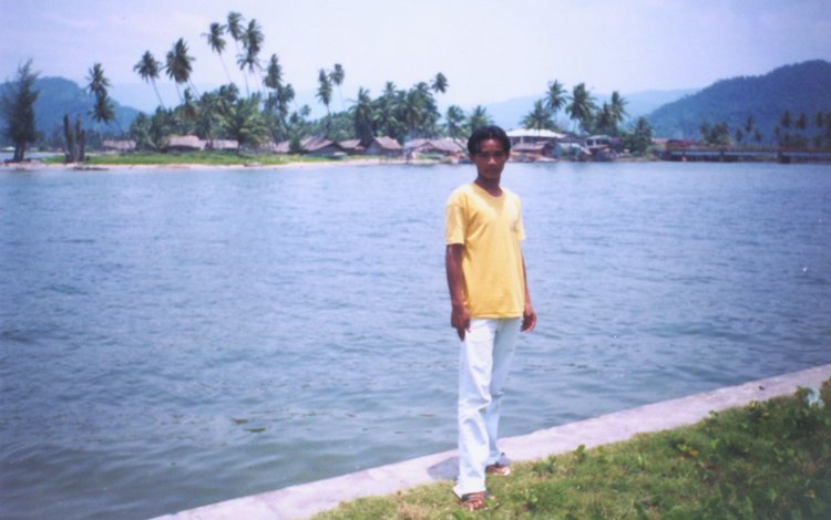 Indonesian boy at Pantai Kalangan near Sibolga on Sumatra