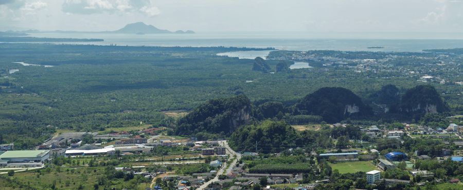 View over Krabi Town in Southern Thailand
