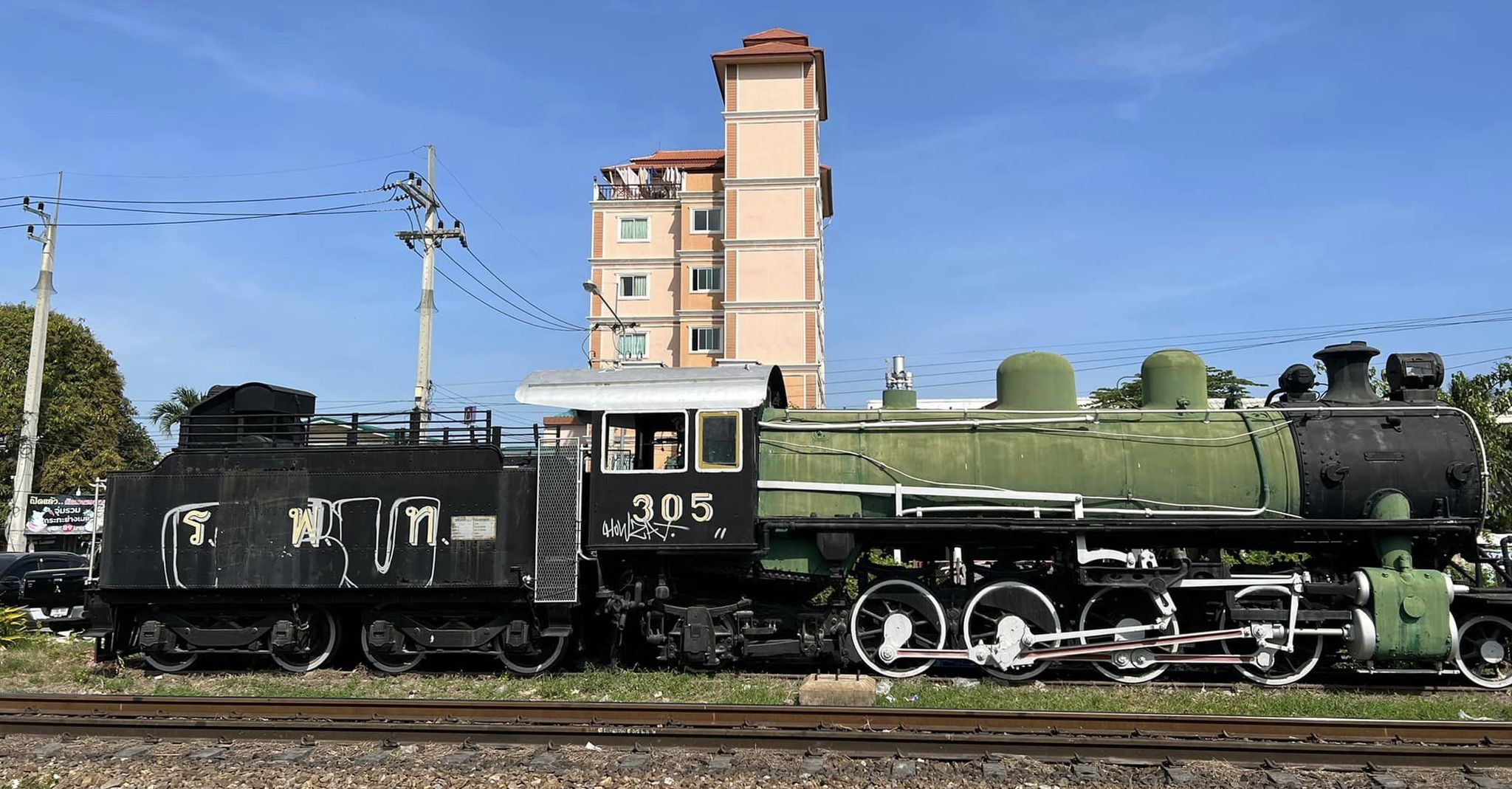 Old steam locomotive at Hua Hin