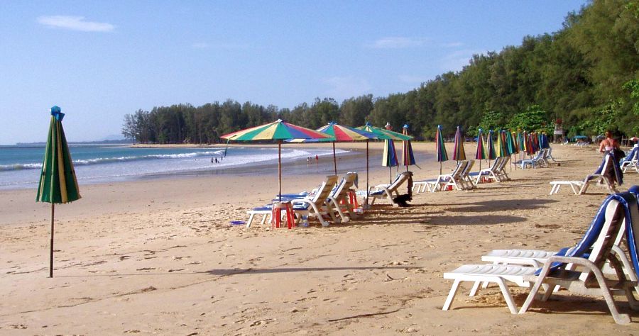 Beach at Nai Yang on Ko Phuket in Southern Thailand