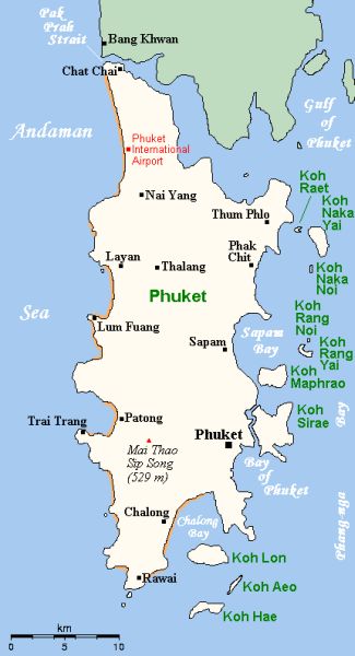 tourist map of phuket