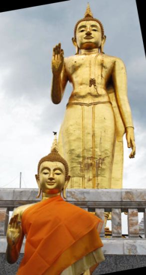 Buddha Statues in Hat Yai in Southern Thailand
