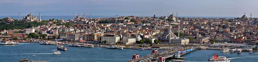 Istanbul and Golden Horn on Bosphorus