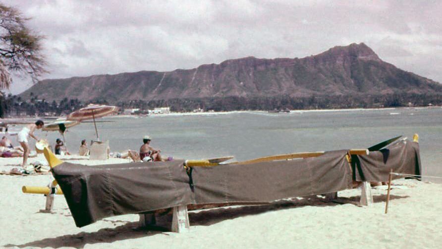 Diamond Head from beach at Waikiki