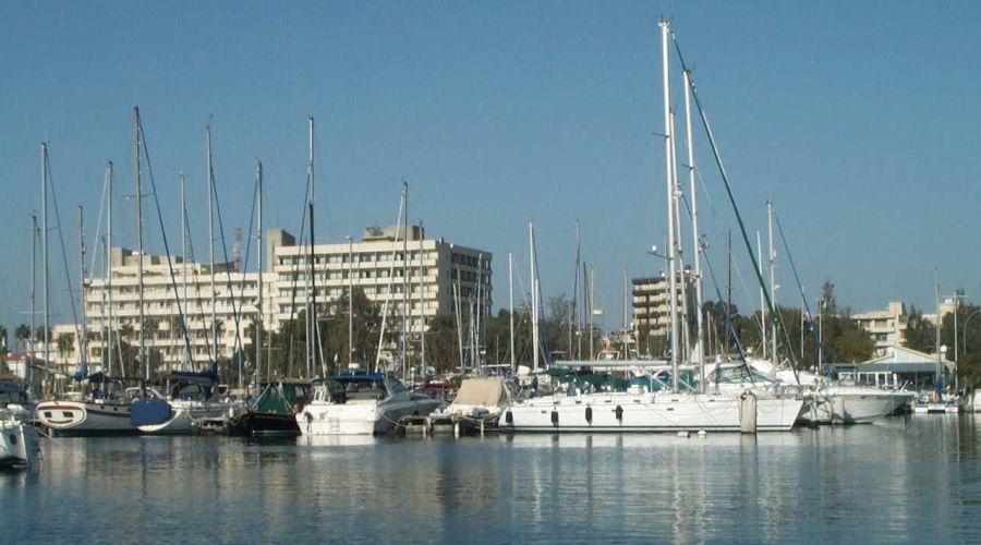 Marina at Larnaka in Cyprus