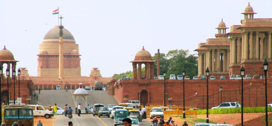 President House ( Rashtrapati Bhavan ) on Raj Path in Delhi