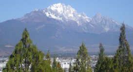 Jade Dragon Snow Mountain ( Yulong Xueshan ) in Yunnan Province of SW China