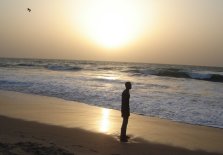 Sunsets on the Atlantic coast of The Gambia in West Africa