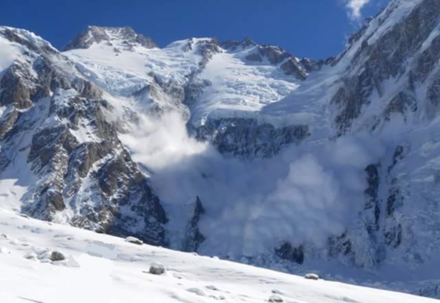 Avalanche on Nanga Parbat