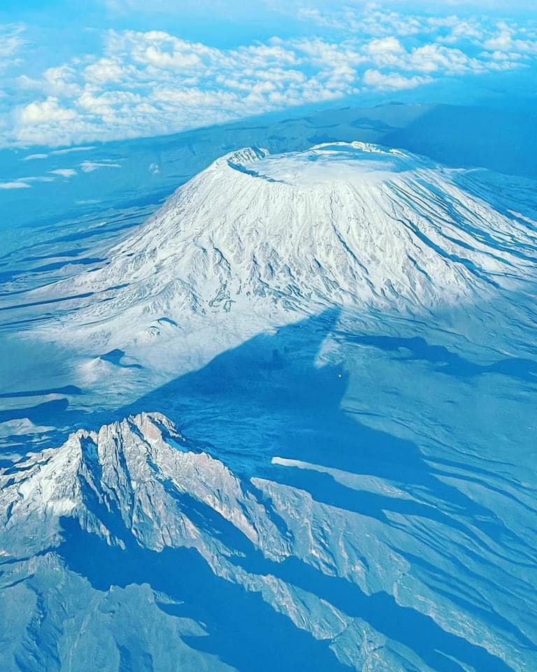 Aerial view of Mount Kilimanjaro