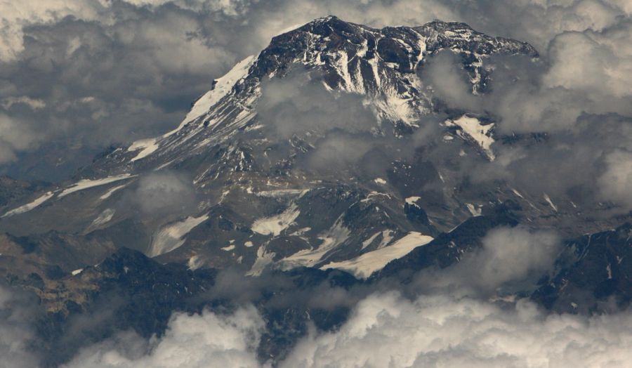 Aerial view of Mount Aconcagua