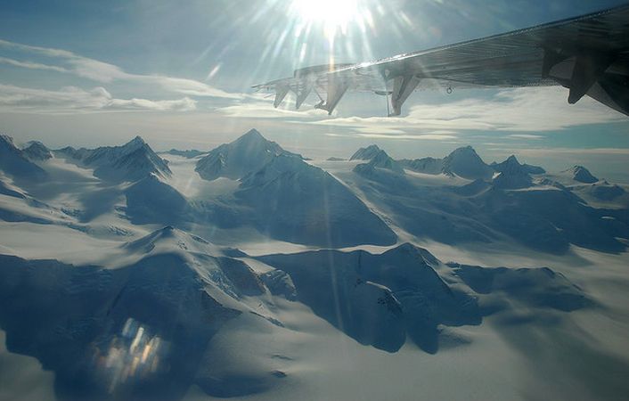 Vinson Massif ( 4897 metres, 16066 feet ) - the highest mountain on the continent of Antarctica