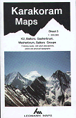 Karakorum Map 3: K2, Baltoro, Gasherbrum, Masherbrum, Saltoro Groups